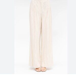 GOOD LUCK GEM Linen & Rayon Casual Pleaded Pants